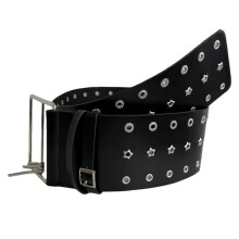 Ceinture large en simili cuir de style punk avec œillet gothique