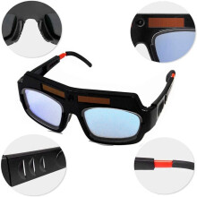 6X Solar Betriebene Auto Verdunkelung Schweiß Maske Helm Brille Schweißer Brille Arc Anti-Shock Linse