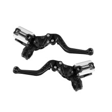 (green) Motorcycle brake clutch 7/8" handlebar adjustable hydraulic brake dual pump