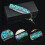 2pcs Acrylic Abalone Shell Pattern Scale Slabs, 140x30x6mm, DIY Handle Tools 3
