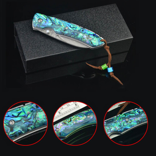 2pcs Acrylic Abalone Shell Pattern Scale Slabs, 140x30x6mm, DIY Handle Tools 2