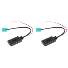 2X Car  Module Aux Adapter Wireless Radio Player Stereo Aux-in Audio Cable for  Cloo Kangoo Megane
