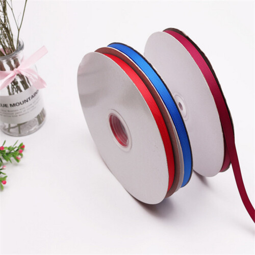 (Dark gray) Multi-Function 91M Reel Threaded Grosgrain Ribbon 10mm Width Various Colors
