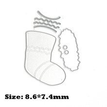 Carbon Steel Metal Cutting Dies Christmas Stocking Embossing Stencil for DIY Craft Paper Card Making