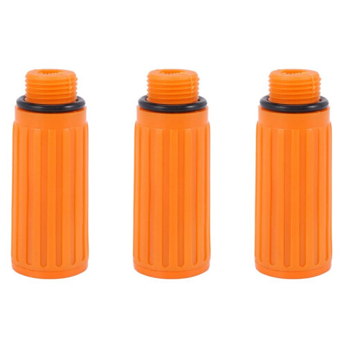 3pcs 16mm Male Thread Dia Plastic Oil Plug for Air Compressor Orange