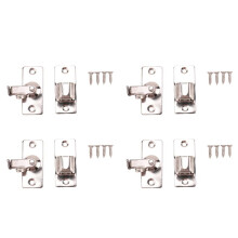4X Bathroom Stainless Steel Ornaments Supplies Doors Locks Door Sliding Right Angle Lock Door Buckle