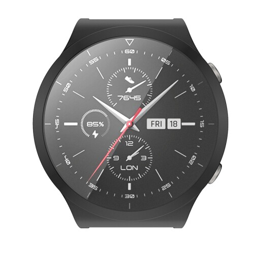 (Silver) TPU Protective Case Cover Screen Protector Bumper For Huawei GT2 Pro Watch 2