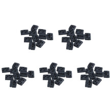50Pcs Verstärkte Schwarze Kunststofftürbänder 40mm x 30mm