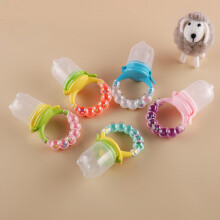 (Pink) Silicone Baby Fruit Feeder Dummy Pacifier Fresh Food Feeding Infant Teething Toy