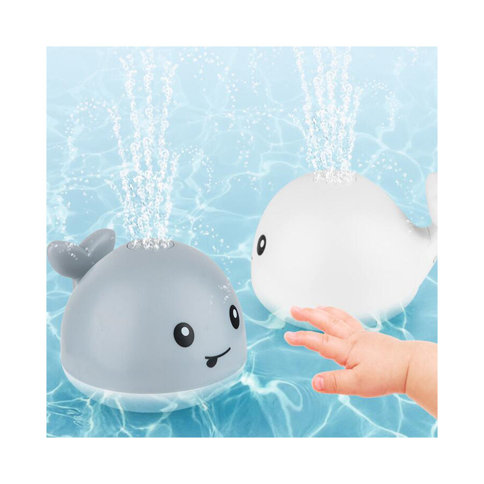 () Children Induction Whale Shape Electric Sprinkler Water Spray Baby Bath Toys Grey/Light