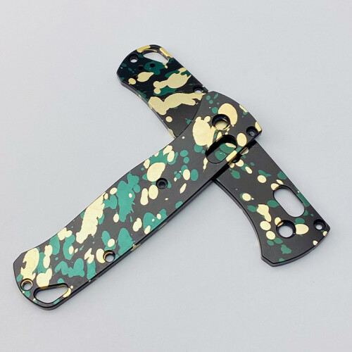 1Pair Camouflage Handle Patch Grip Scales for Benchmade Bugout 535 Folding Knife 1