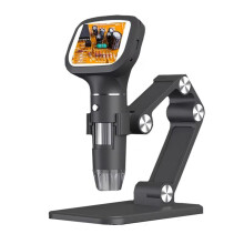 Microscopio Digital Mejorado de 2,4 Pulgadas con Aumento de 1600X y 8 LED, Microscopio para Soldar y Reparar