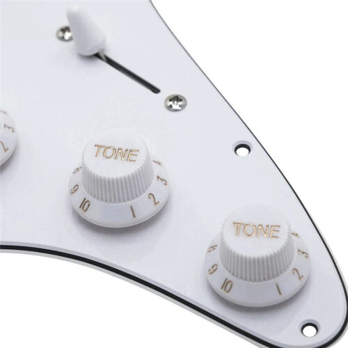 2st Vit Elgitarrtillbehör för ST Three Single Elgitarrpanel Elgitarrskyddsplatta 1