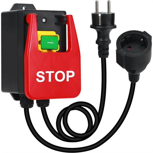 Emergency Stop  230 V, Safety  Zero Voltage  with Socket, Electromagnetic Pressure  Eu Plug