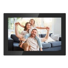AgfaPhoto Realiview APF1000 Wi-Fi GL – Verbonden Digitale Fotolijst, 10" Glazen Touchscreen, Foto/Video, Wi-Fi, 32 GB - Zwart