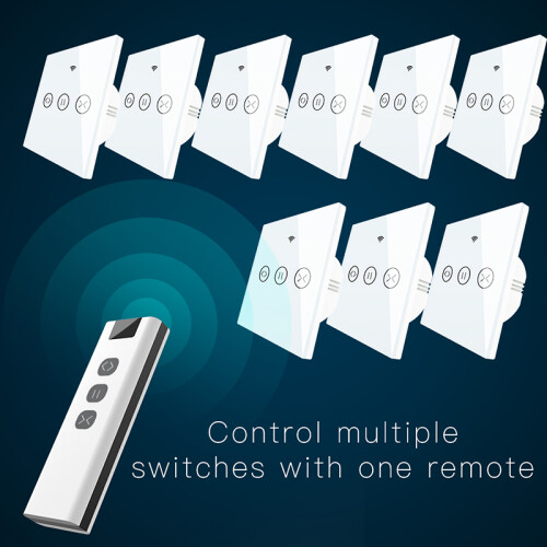 (Switch) RF WiFi Touch Panel Curtain Blinds Roller Shutter Switch Voice Control for Alexa Google Home 2