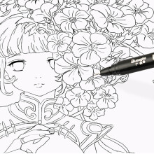 (07 0.5mm) Black Fine Line Sketch Drawing Marker Fineliner Non-fading Ink Marking Pen