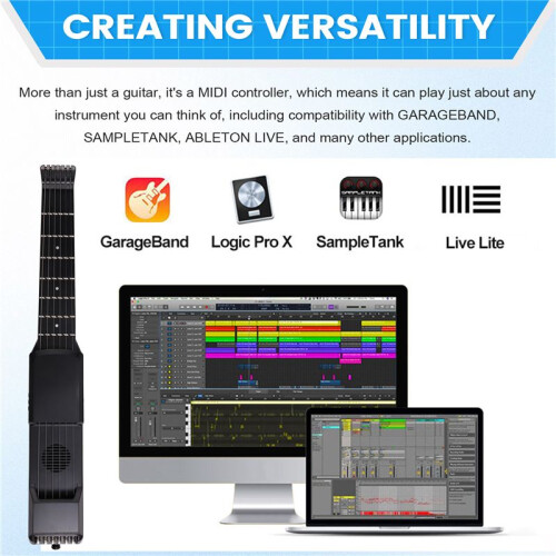 Electronic Digital Guitar Practice  Educational Guitars Stringed Instrument Chord Trainer Pocket Guitar 7 Fret 2