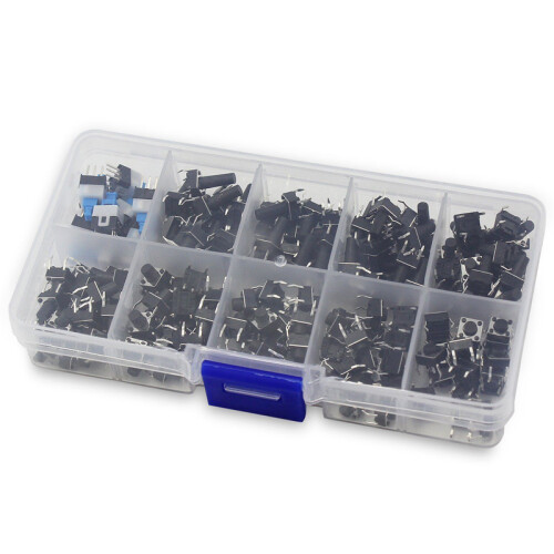 180PCS Sensitive Micro Momentary DIY Tactile Push Button Switch Assortment Kit 2