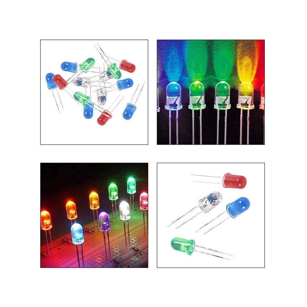 (500Pcs 5Mm) 500Pcs 3Mm 5Mm Led Diode Light Assorted Kit Diy Set White Yellow Red Green Blue 110691329462