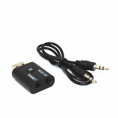 Bluetooth Receiver Transmitter Wireless 3.5mm AUX Audio Adapter For TV/Car Sound System 1