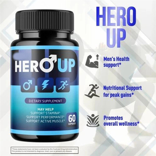 (1 bottle) Hero Up for Men Advanced Max Formula Vitamin Supplement 60 Capsules/Pack 2