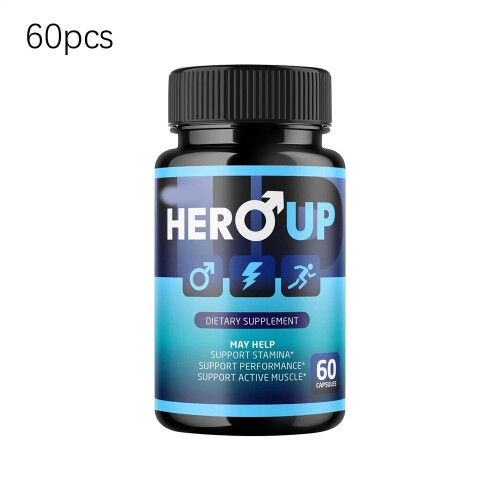 (1 bottle) Hero Up for Men Advanced Max Formula Vitamin Supplement 60 Capsules/Pack