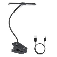 51 Suporte de Música LED, Luz Dobrável Recarregável com Clipe, Luminária Portátil Profissional para Piano com 4 Cores e 3 Brilhos