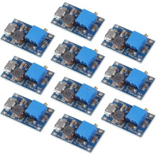 10 Pièces MT3608 Régulateur de Tension de Module Élévateur Réglable Micro-USB 2V-24V à 5V-28V 2A Step- -