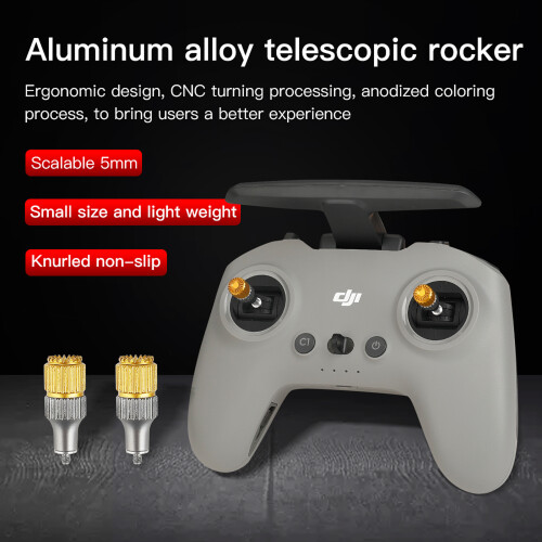 2PCS Telescopic Metal Joystick Remote Controller Stick Thumb Rocker for DJI FPV Combo 2