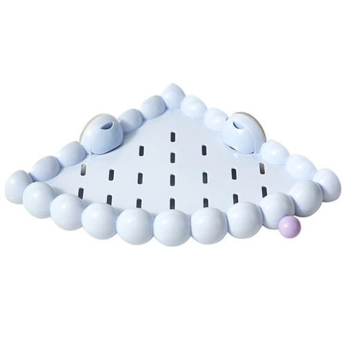 Cloud Batoom Corner Drainable Storage Ra No Drilling Suction Cup Organizer for Toiletries A
