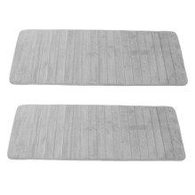 2X Tapis de Bain Doux en Mousse À MéMoire de Forme-Tapis de Salle de Bain Extra Large Size Runner Long Mat pour les Planchers de Salle de Bains de
