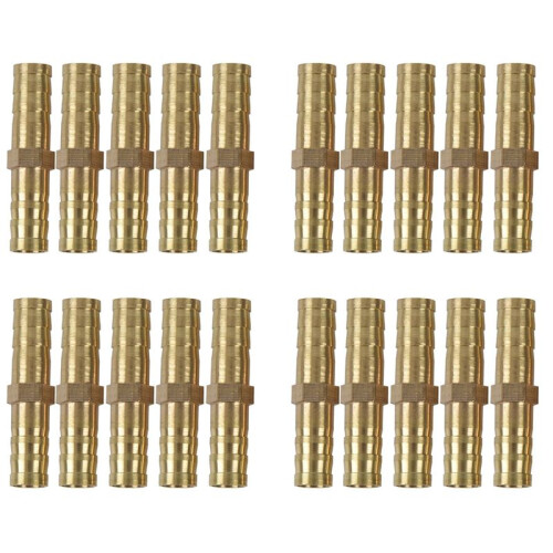 20Pcs 8mm Inner Dia Air Gas Straight Hose Pipe Barb Coupler