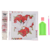 Full Diamond Round Diamond 5D DIY Diamond Painting "Love Flower " Diamond Embroidered -stitch Rhinestone Gift