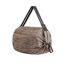 Reusable Grocery Bags Foldable Shopping Bags for Groceries Tote Bag Waterproof Beach Bag(Leopard)