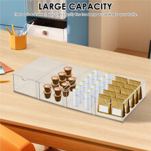 Organisateur à Tiroir Empilable Transparent pour Cosmétiques et Bijoux, Boîte à Capsules de Café, Tiroir de Rangement pour Sachets de Thé