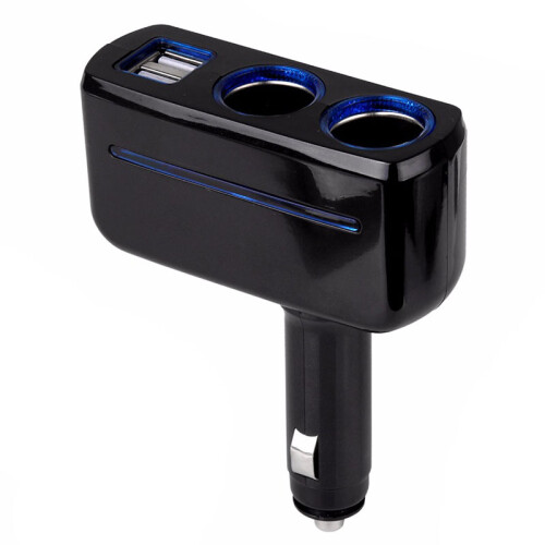 SHUNWEI 2 Ways Cigarette Lighter Socket  12V 3.1A 80w Dual USB Socket Charger