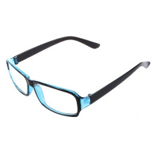 Unisex Black  Plastic Frame Arms Clear Lens Plain Glasses