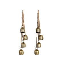 2X Carillons Portatifs Cloche Cloche Vintage en Métal, Cloche de NoëL, Décorations de Cloche de Vache Suspendues