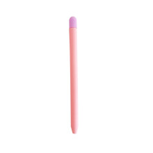 (Pink) For Apple Pencil 2nd Protective Case Stylus Pen Cover Portable Soft Silicone Case