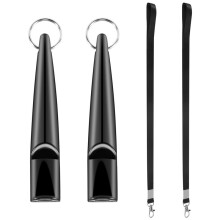 Hundetrainingspfeife, Hundepfeife 210.5 mit Lanyard, Schwarze Hundepfeife für RüCkruf, Bellen (2Er Pack)