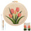 Blumenstanznadel-Stickset mit Kunststoffrahmen und Garn-65236 1