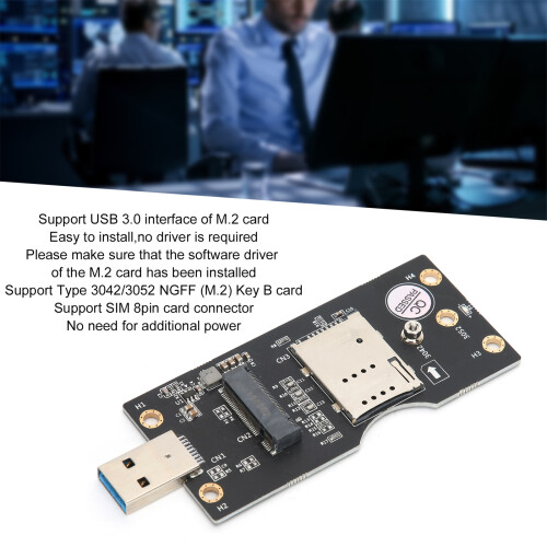 M.2 to USB 3.0 Adapter Riser Card with SIM Slot Computer Accessories Key B NGFF 2