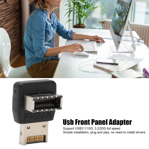 (PH74B) Computer Motherboard USB3.1 Type-e Adapter 90 Degree Steering Elbow 2