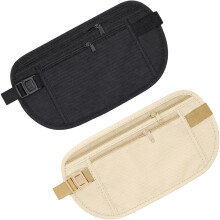 2Pcs Versteckte Flache Bauchtasche, Diebstahlsichere Geldgürtel Reise Bauchtasche für Damen und Herren Anti-Diebstahl Reise Geldgürtel