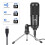 USB Condenser Microphone with Tripod Stand Home Studio Recording Mic for Computer Desktop 2