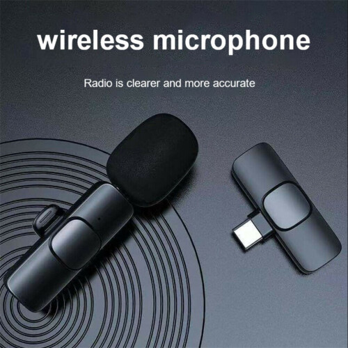 (Apple interface charging version) Wireless Lavalier Microphone Mic For Android Phone iPhone ipad Vlog Live Stream 2
