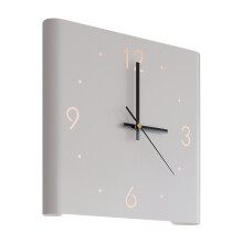 Horloge Murale CarréE PliéE, Horloge Murale D'Angle Chic, Horloge Silencieuse en Arc avec LumièRe pour Salon, DéCoration de la Maison-B