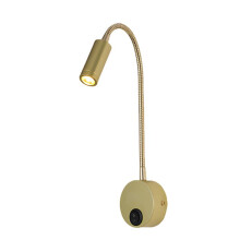 LED 3W Varmvit 3000K Svanhals Vägglampa AC85-265V Kabeltyp Sänglampa med Roterande Justerbar Spotlight D