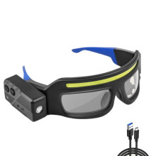 XTE Multifunction Glasses Lamp Ultra Light Wave Sensor Control Rechargeable Headlamp for Cycling Fishing Repair